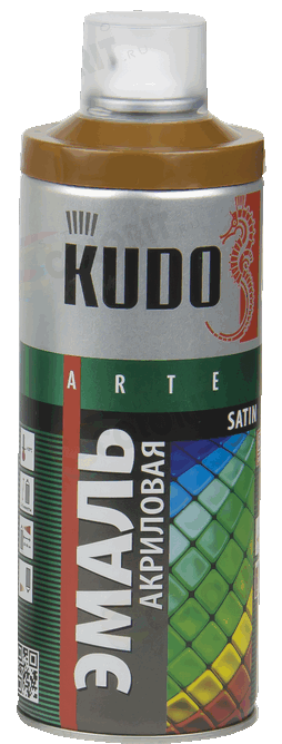 Эмаль универсальная акриловая KUDO satin RAL 8003 коричневая