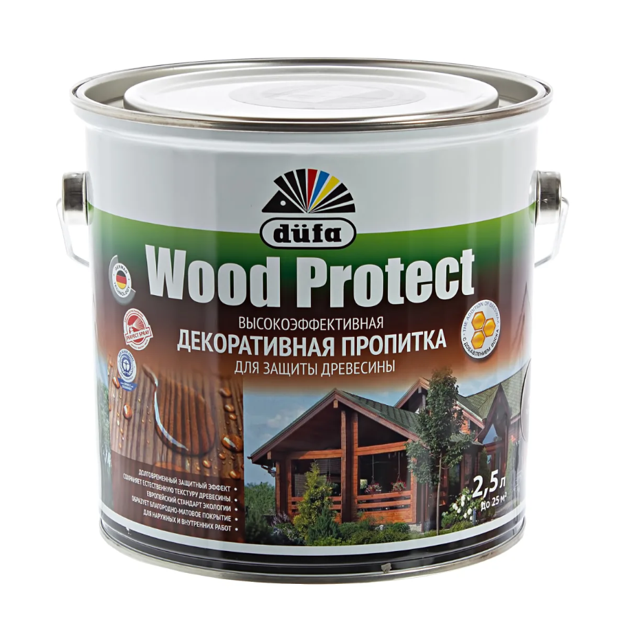 Пропитка для дерева DUFA WOOD PROTECT махагон 2,5л