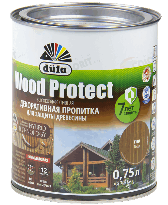 Пропитка для дерева DUFA WOOD PROTECT тик 0,75л