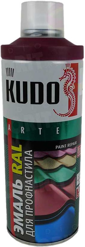Эмаль для металлочерепицы KUDO RAL-3005 винно-красный