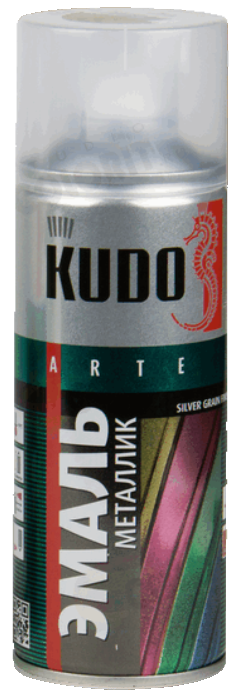 Эмаль универсальная металлик KUDO 520мл зеленая KU-1054