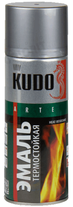 Эмаль термостойкая KUDO серебристая KU-5001