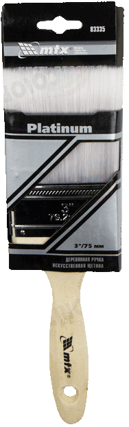 Matrix Кисть плоская Platinum 3, 75 мм искусственная щетина, деревянная ручка
