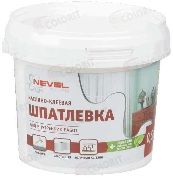 Шпатлевка масляно-клеевая NEVEL SILVER 0,5 кг