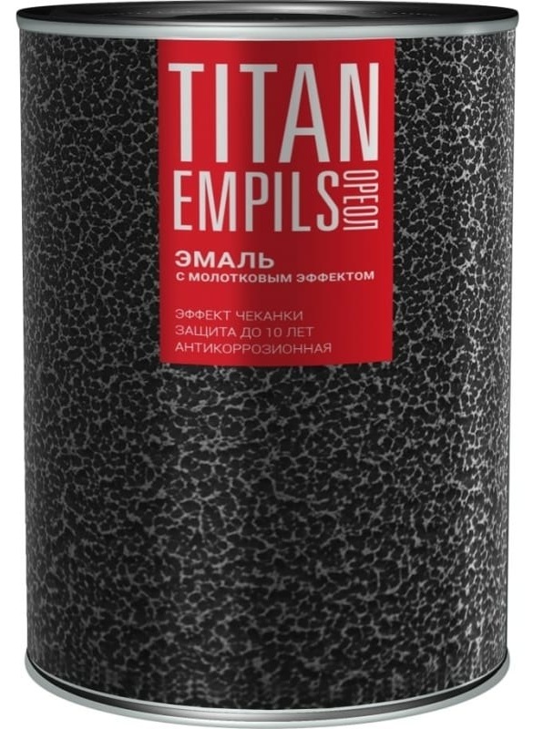 Эмаль молотковая ОРЕОЛ TITAN серебро 0.8 кг