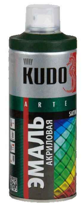 Эмаль универсальная акриловая KUDO satin RAL 6005 темно-зеленая