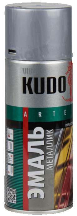 Эмаль универсальная металлик KUDO 520мл золото KU-1027