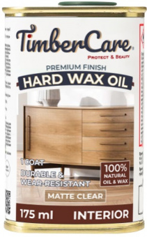 Масло с твердым воском матовый TimberCare Hard Wax Oil 0,175л