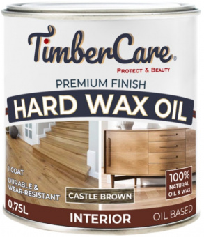 Масло с твердым воском темно коричневый TimberCare Hard Wax Oil 0,7л