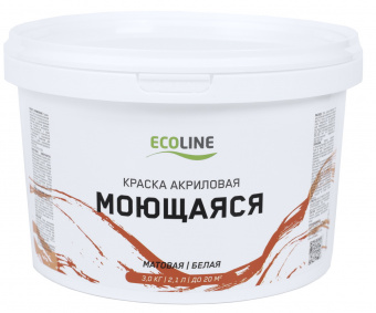 Краска моющаяся Ecoline 3кг