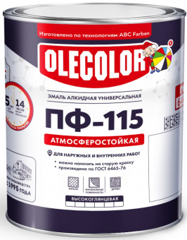 Эмаль алкидная ПФ 115 OLECOLOR